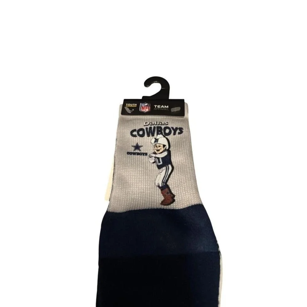 NWT For Bare Feet Youth Dallas Cowboys Mascot Fever Socks NFL Team Apparel